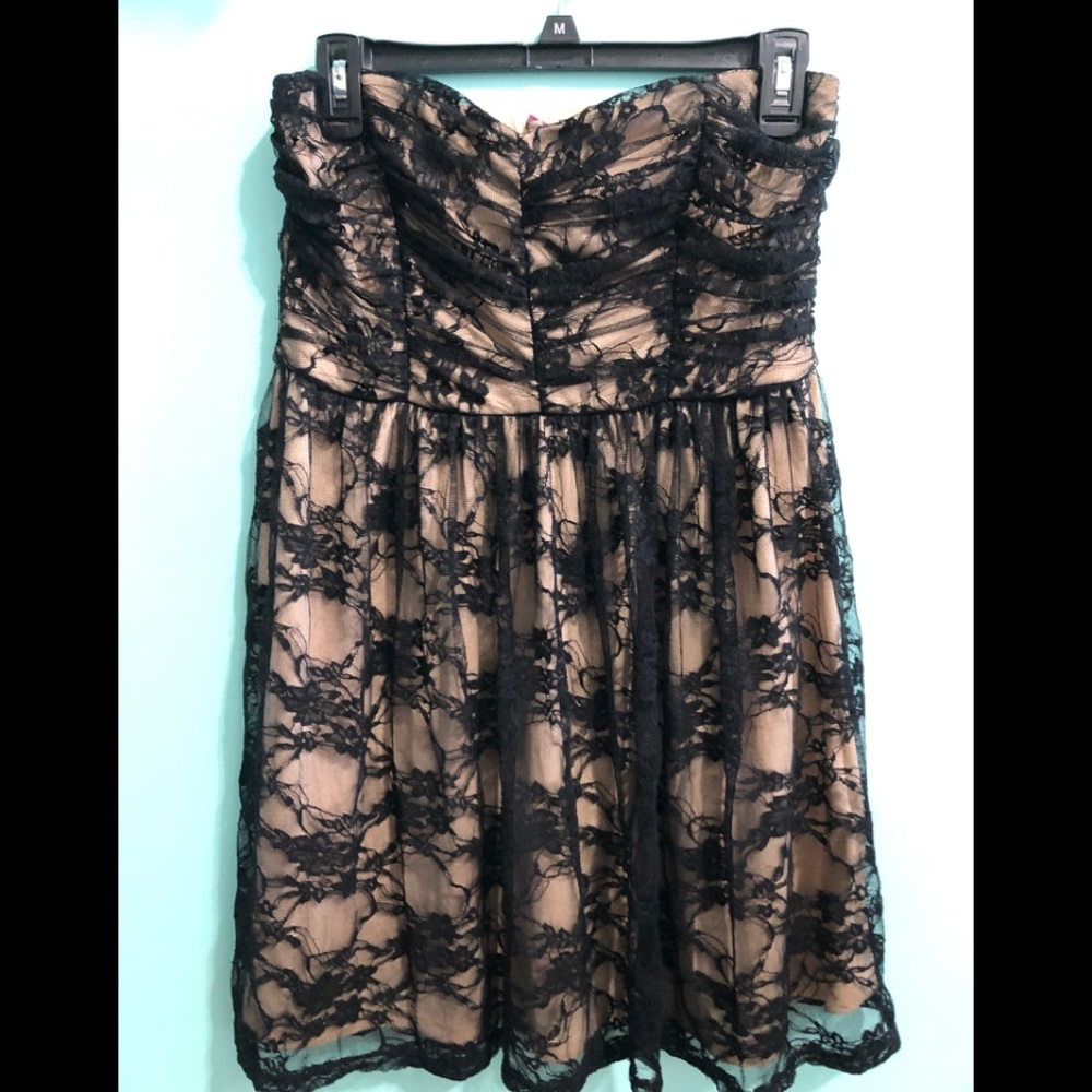 Super cute black lace and nude lining